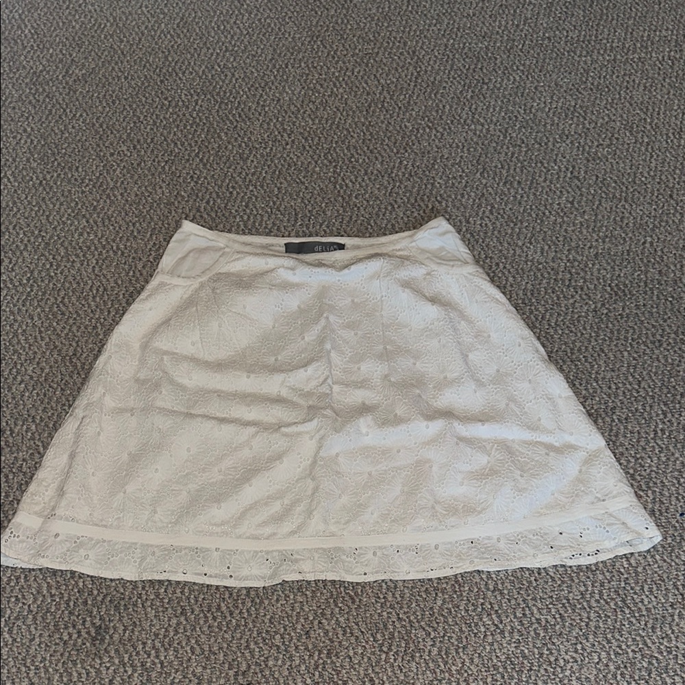 Delia’s White embroidered girls skirt